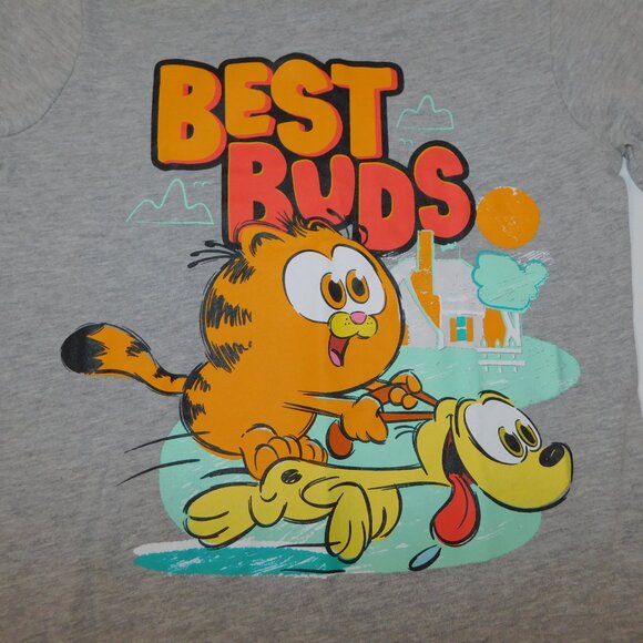 The Garfield Movie BEST BUDS Garfield and Odie Kids 4 Graphic T Shirt - Picture 2 of 6